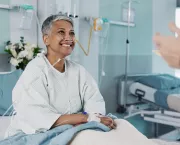 happy patient in hospital