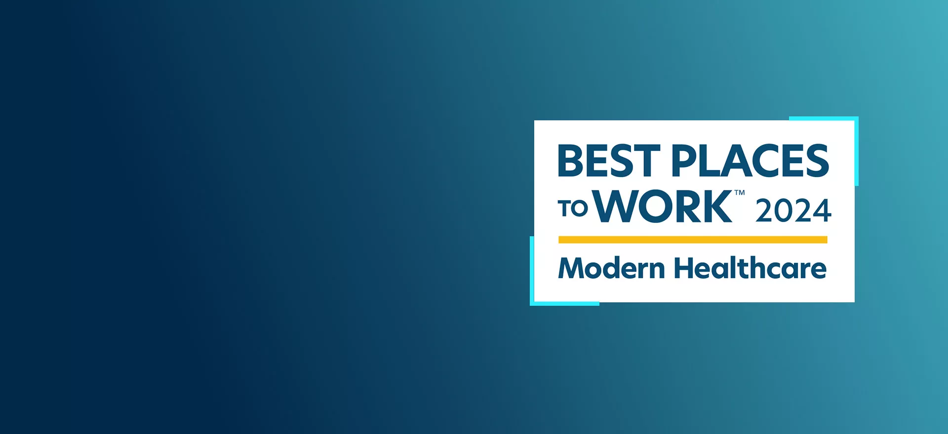 Modern Healthcare Best Places to Work 2024 award