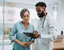 Doctor talking to patient