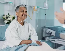 happy patient in hospital