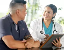 Native American doctor and patient